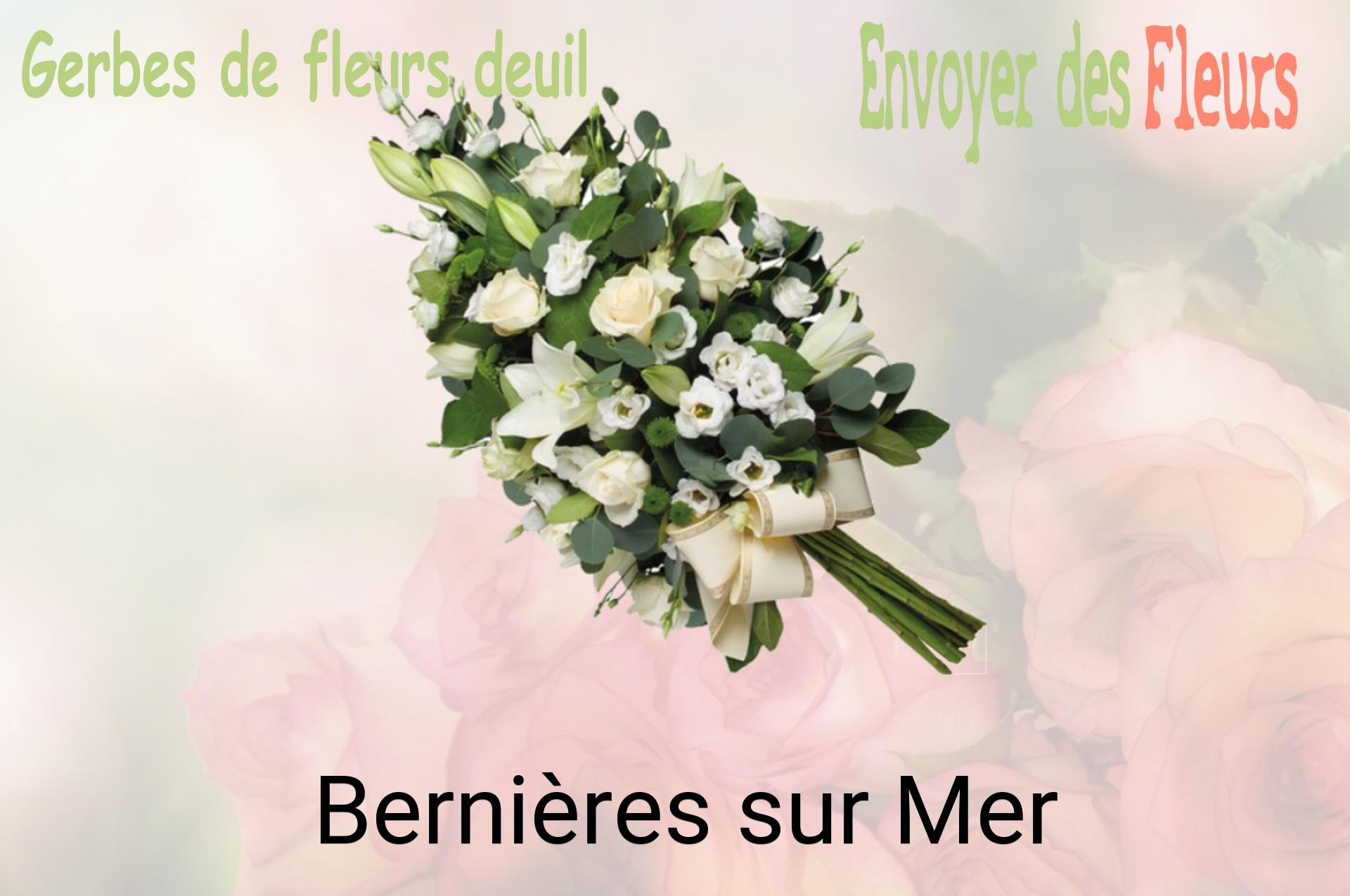 Gerbe de fleurs de deuil livrée à Bernières-sur-Mer